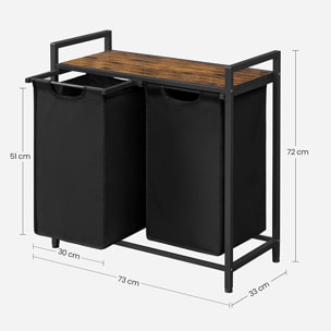 Mobile Porta Biancheria Loft a Due Scomparti