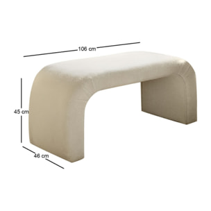 CELIAN - Banc bouclettes blanc