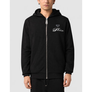 PHILIPP PLEIN Felpa con zip e cappuccio TEDDY