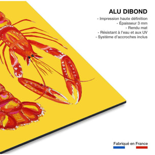 Tableau cuisine design langoustines  Tableau alu Dibond