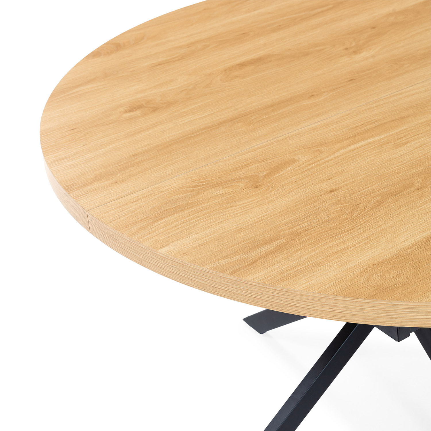 Mesa redonda extensible Murano efecto Roble, 120-160 cm