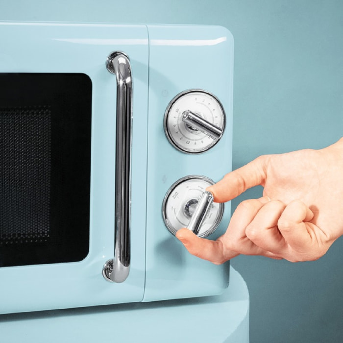 Cecotec Micro-ondes de 20 L avec grill ProClean 3110 Retro Blue