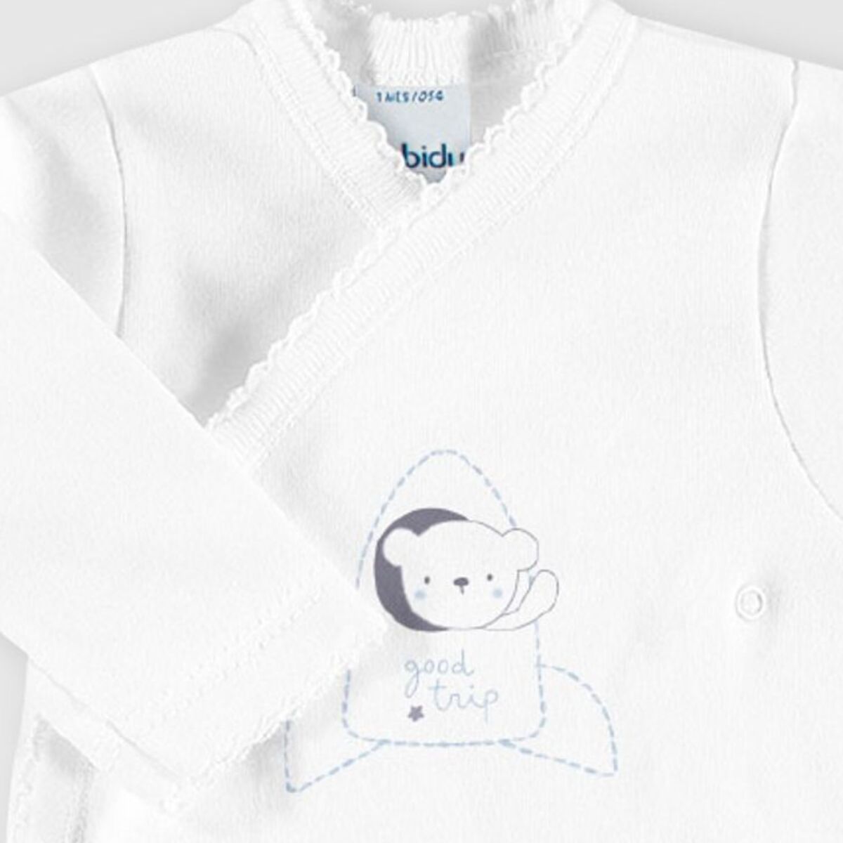 Body Cruzado Bordado Blanco Talla 9