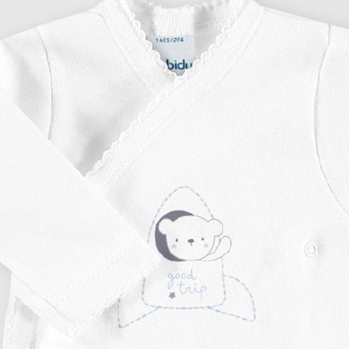 Body Cruzado Bordado Blanco Talla 9