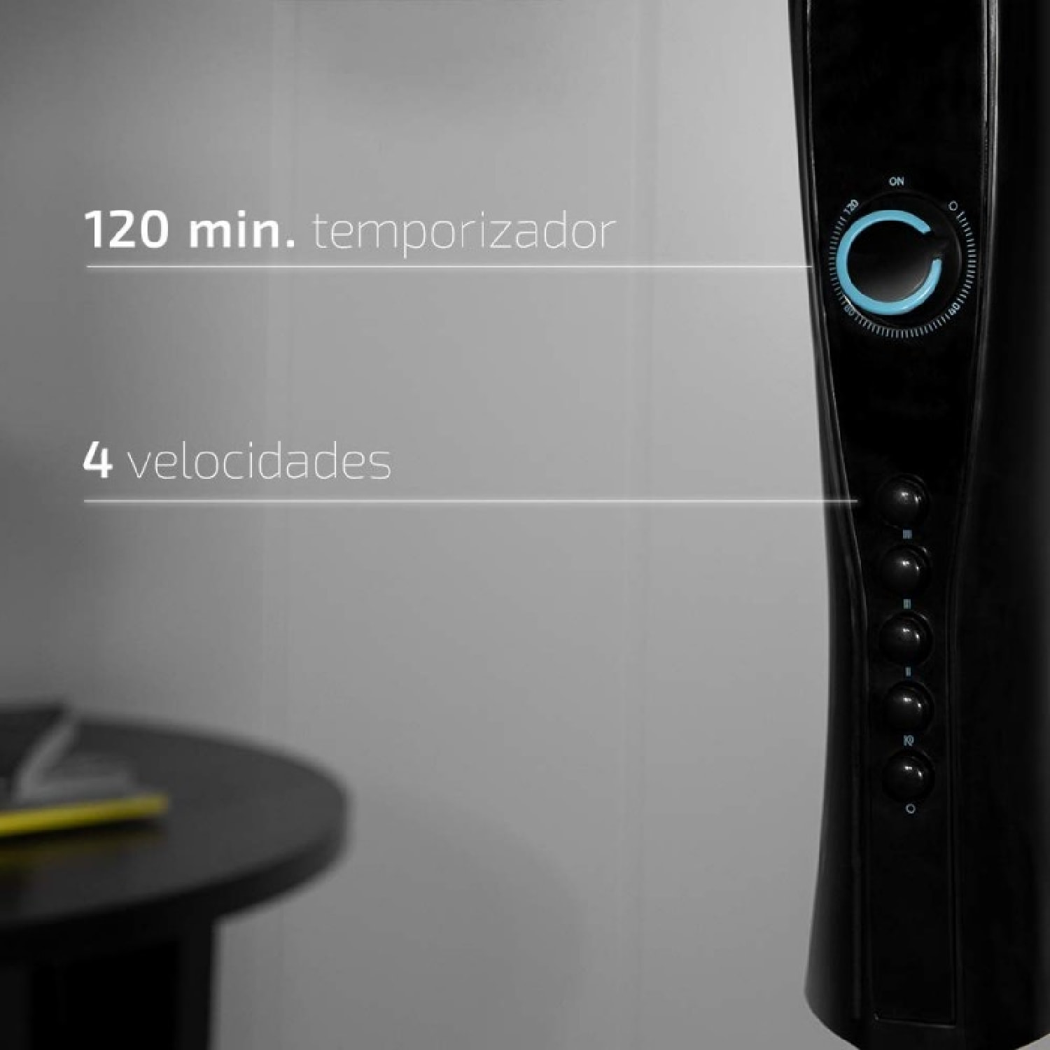 Cecotec Ventilador de Pie con Temporizador EnergySilence 520 Power Black. 50 W 5