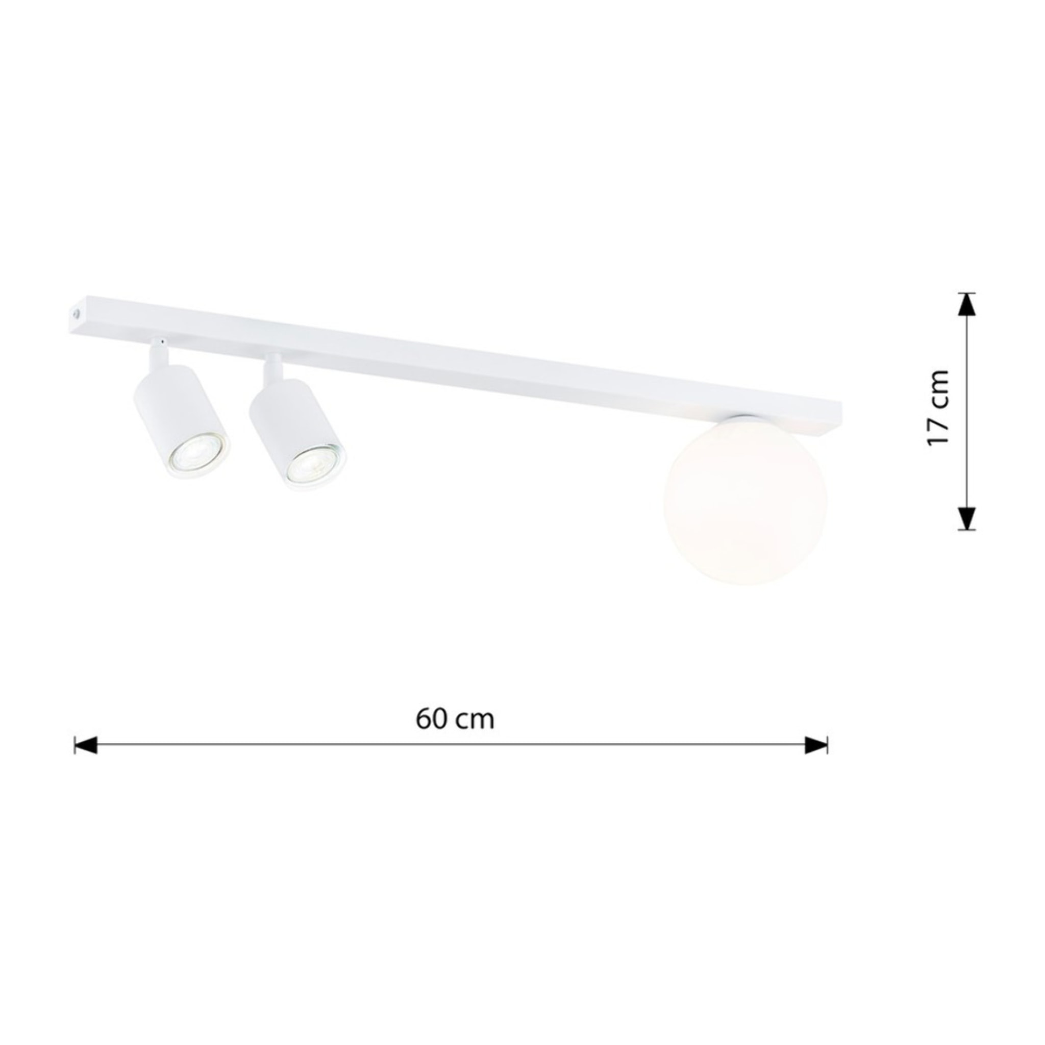 Faretto da soffitto Baster in acciaio bianco opaco