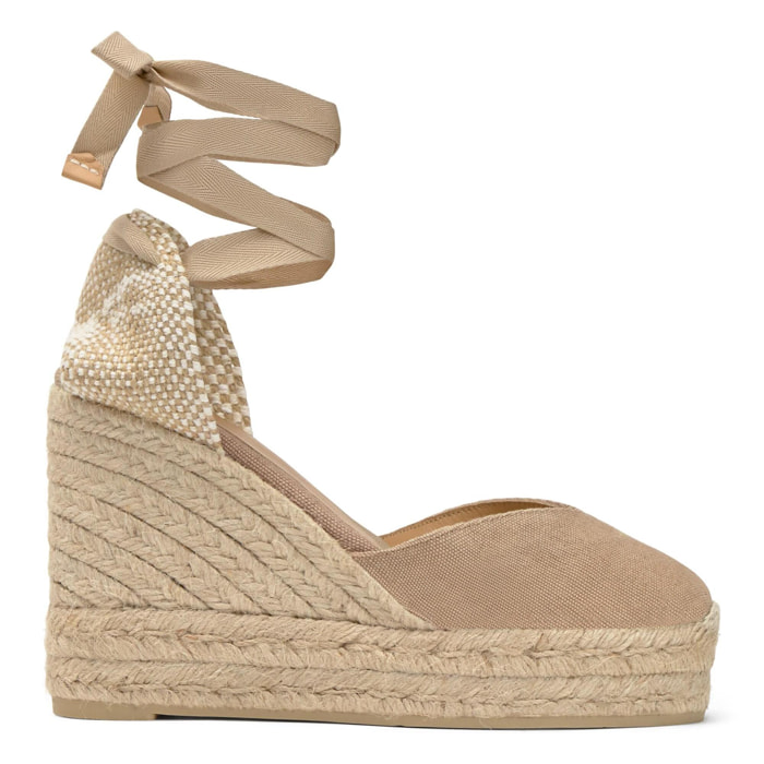 Alpargata cuña de yute 11cm doble plataforma