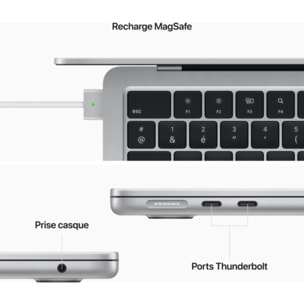 Ordinateur Apple MACBOOK Air 13' M2 8Go RAM 256Go SSD Argent