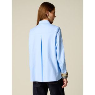 Oltre - Camisa oversize con engarces de cristal - Light - blue