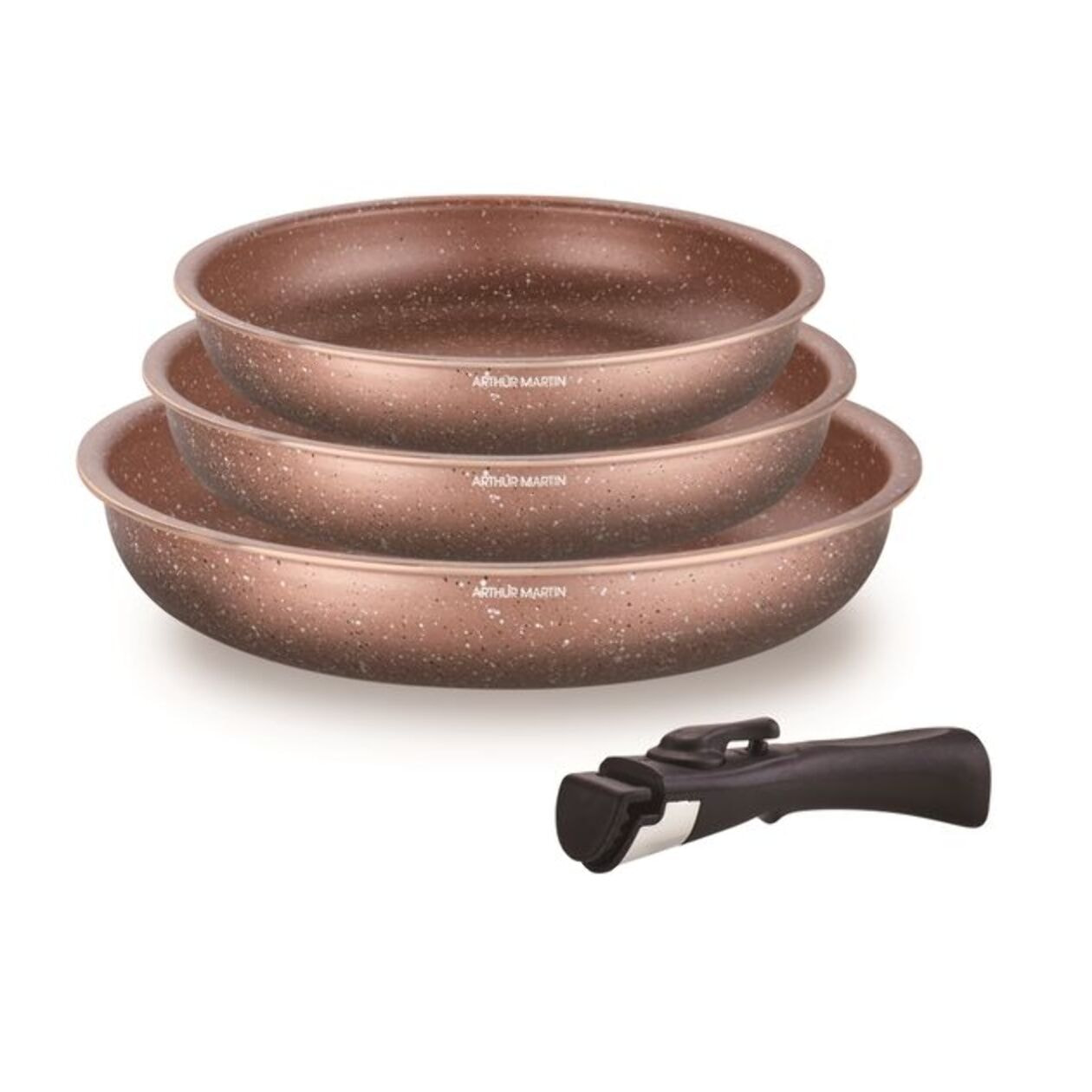 Set 3 poêles amovible TERRACOTTA