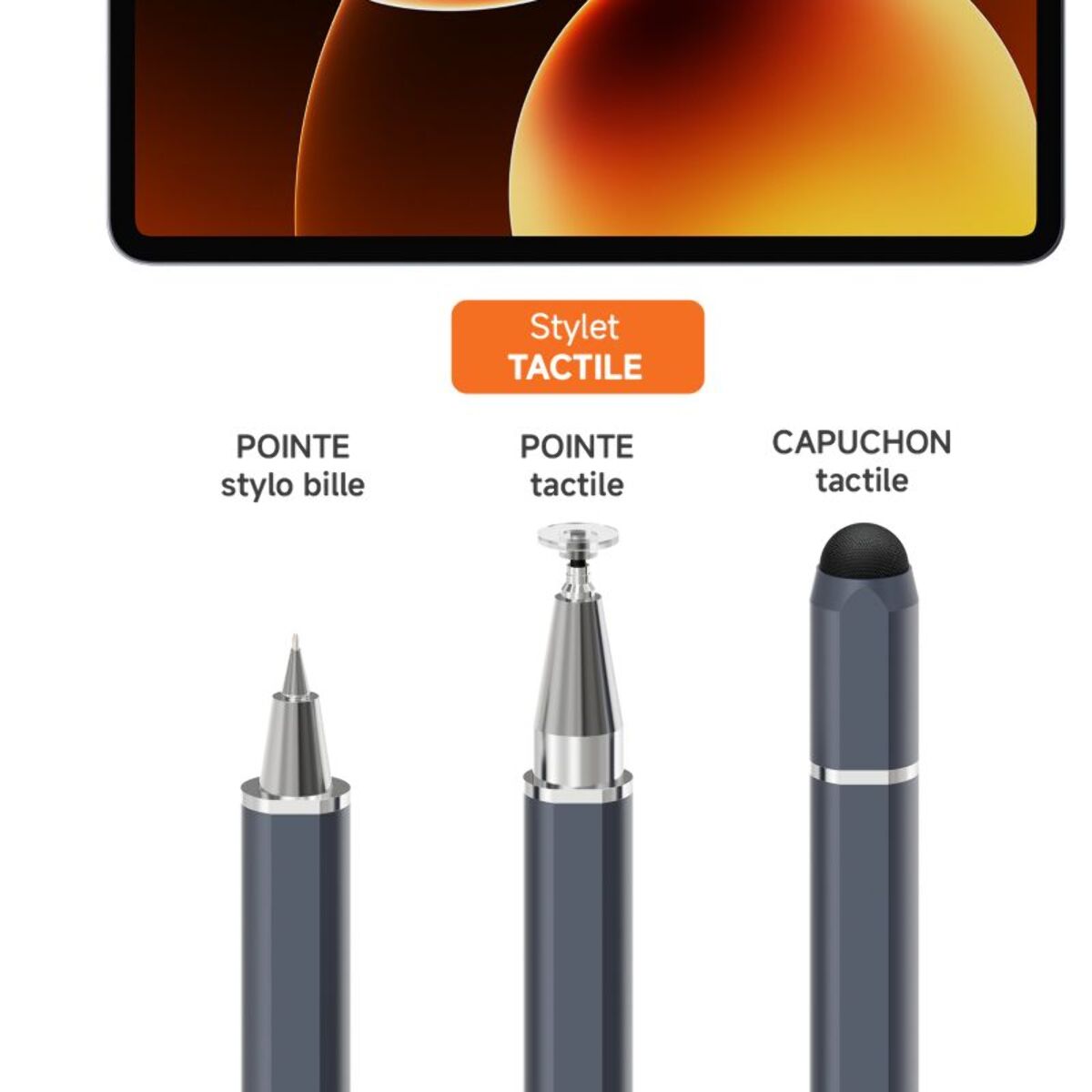 Tablette Android XIAOMI Pack Pad8 tout-en-un Gris 128Go