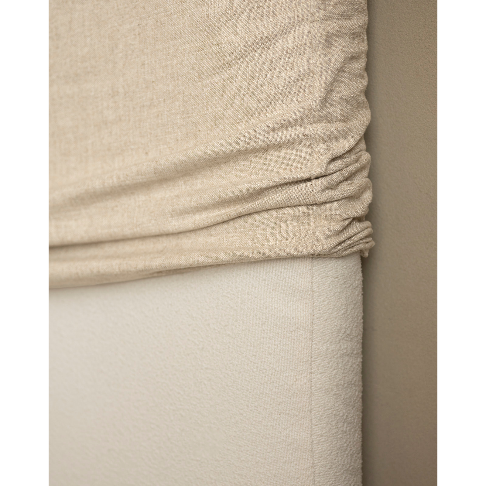 Cabecero tapizado desenfundable de lino beige de varias medidas
