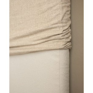 Cabecero tapizado desenfundable de lino beige de varias medidas