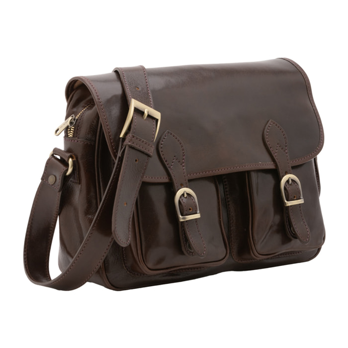 Borsa a tracolla  da donna In Vera pelle Made in Italy 32x23x15 cm