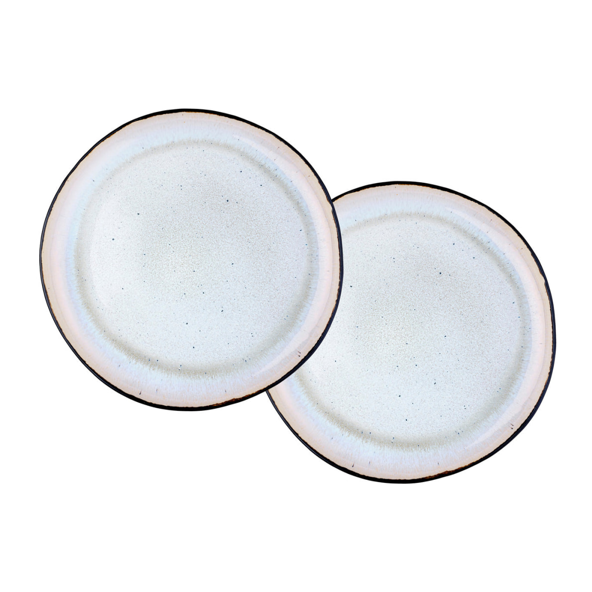 Plateau de service IRIS Ø32cm - 2 pièces - Blanc ivoire