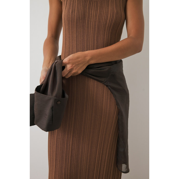 Knitted Scoop Neck Frill Maxi Dress Vestiti in maglia Nakd