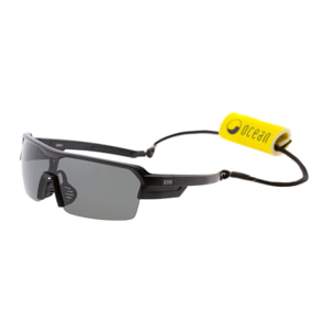 Gafas de deportes acuáticos OCEAN RACE - Negro mate / Ahumada y plaquetas y puntas negras
