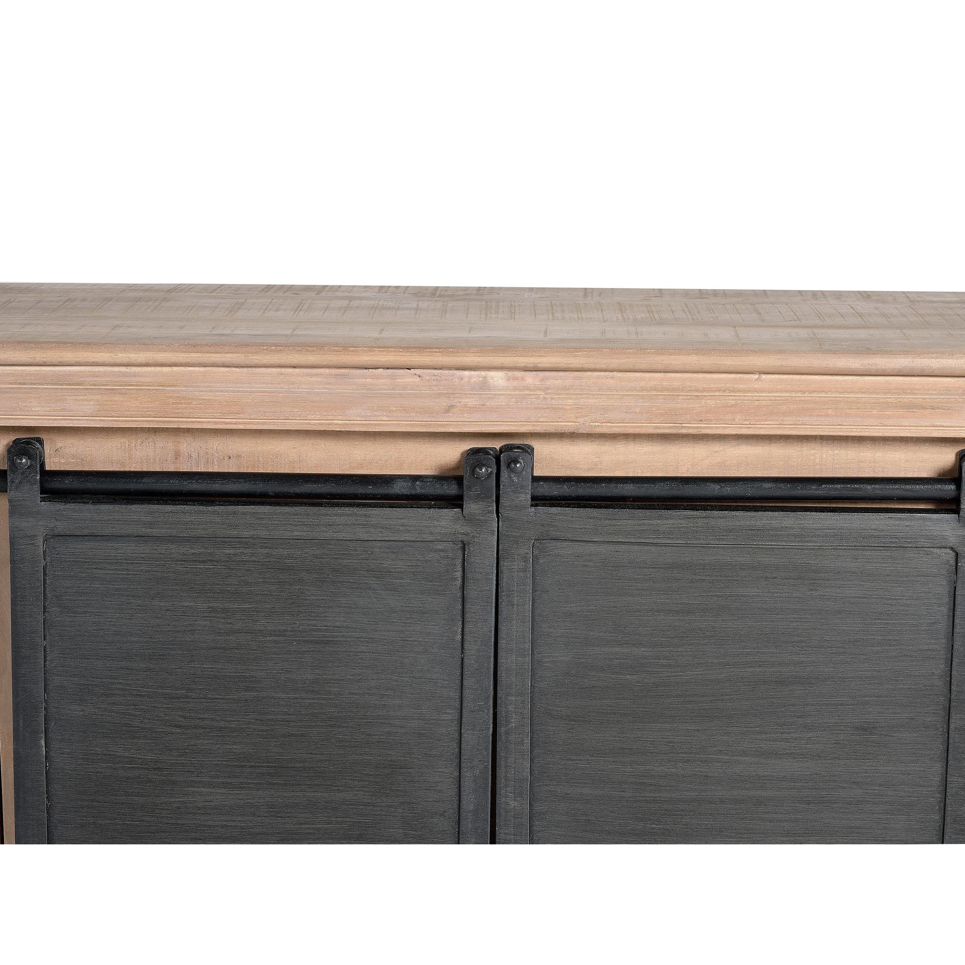 Mueble TV de Madera de Mango 150 Cm Estilo Industrial Moderno
