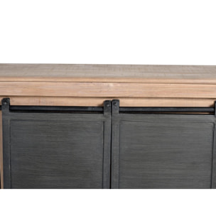 Mueble TV de Madera de Mango 150 Cm Estilo Industrial Moderno