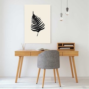 Tableau black fougères Toile imprimée