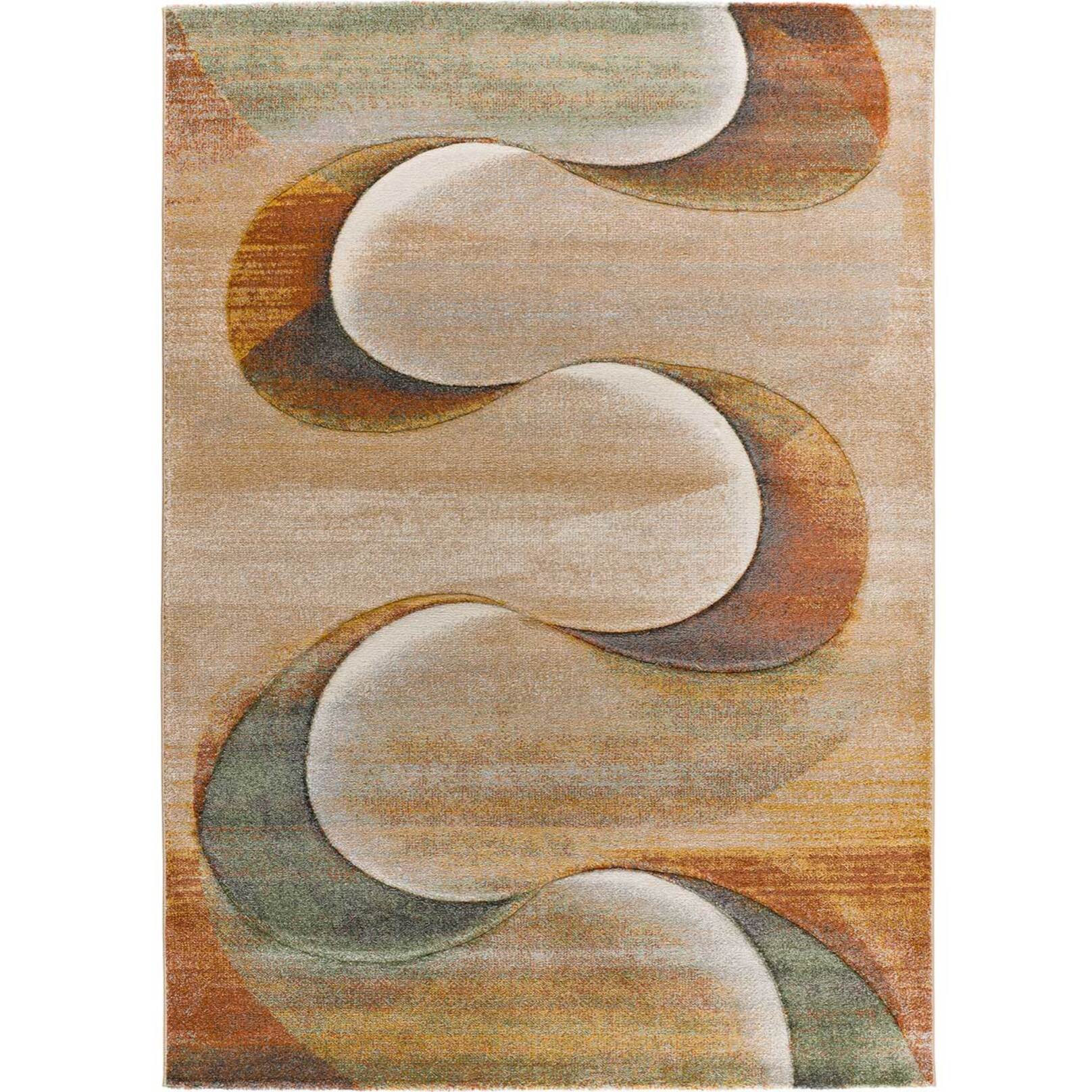 LIBET Alfombra abstracta en terracota, varias medidas disponibles