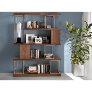 Estantería Angel Cerda en nogal 129x35x170cm