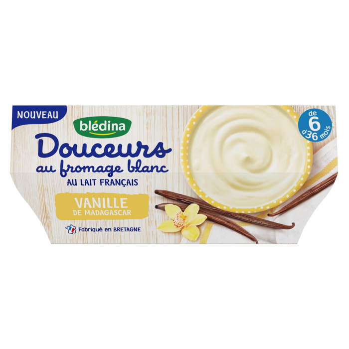 24 Desserts Vanille de Madagascar 6x(4x100g) - Douceurs au fromage blanc Dès 6 Mois