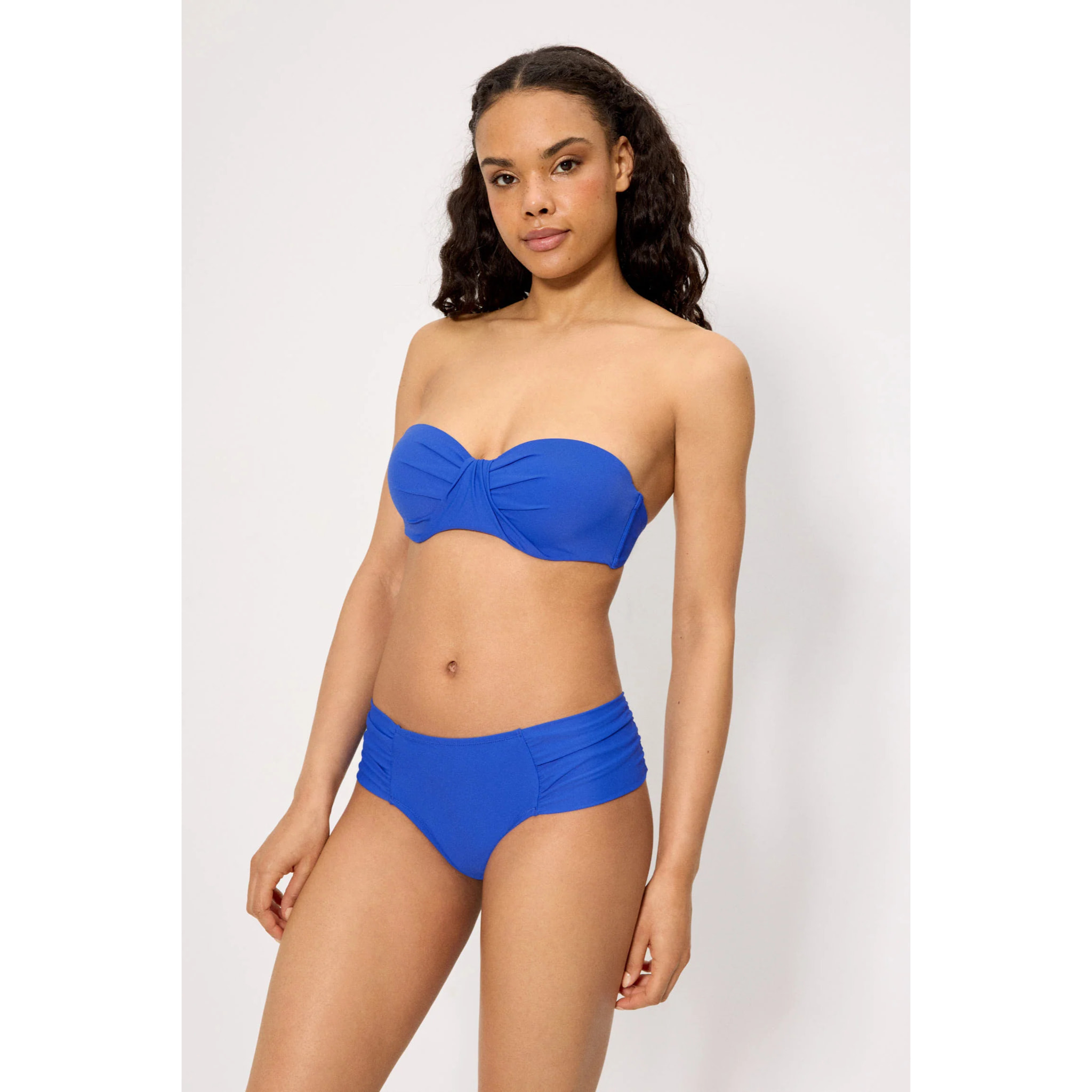 Slip bikini midi modellante Blu