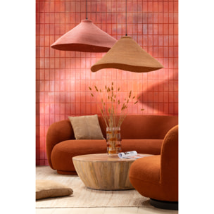 J-Line vase Pebbles - verre - ambre/transparent - large - Ø 17 cm