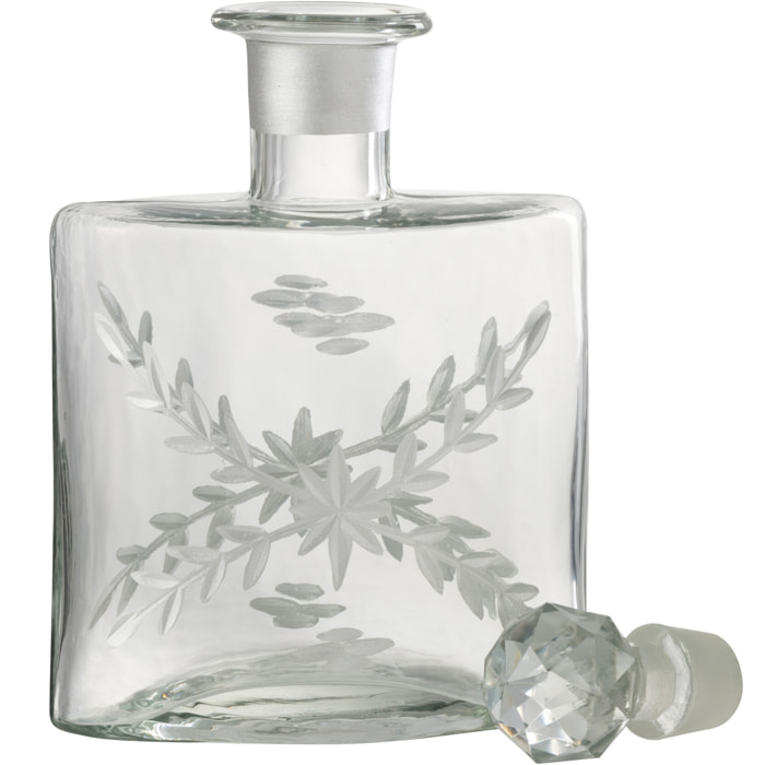 J-Line carafe Chloe Carré - verre - transparent/argent