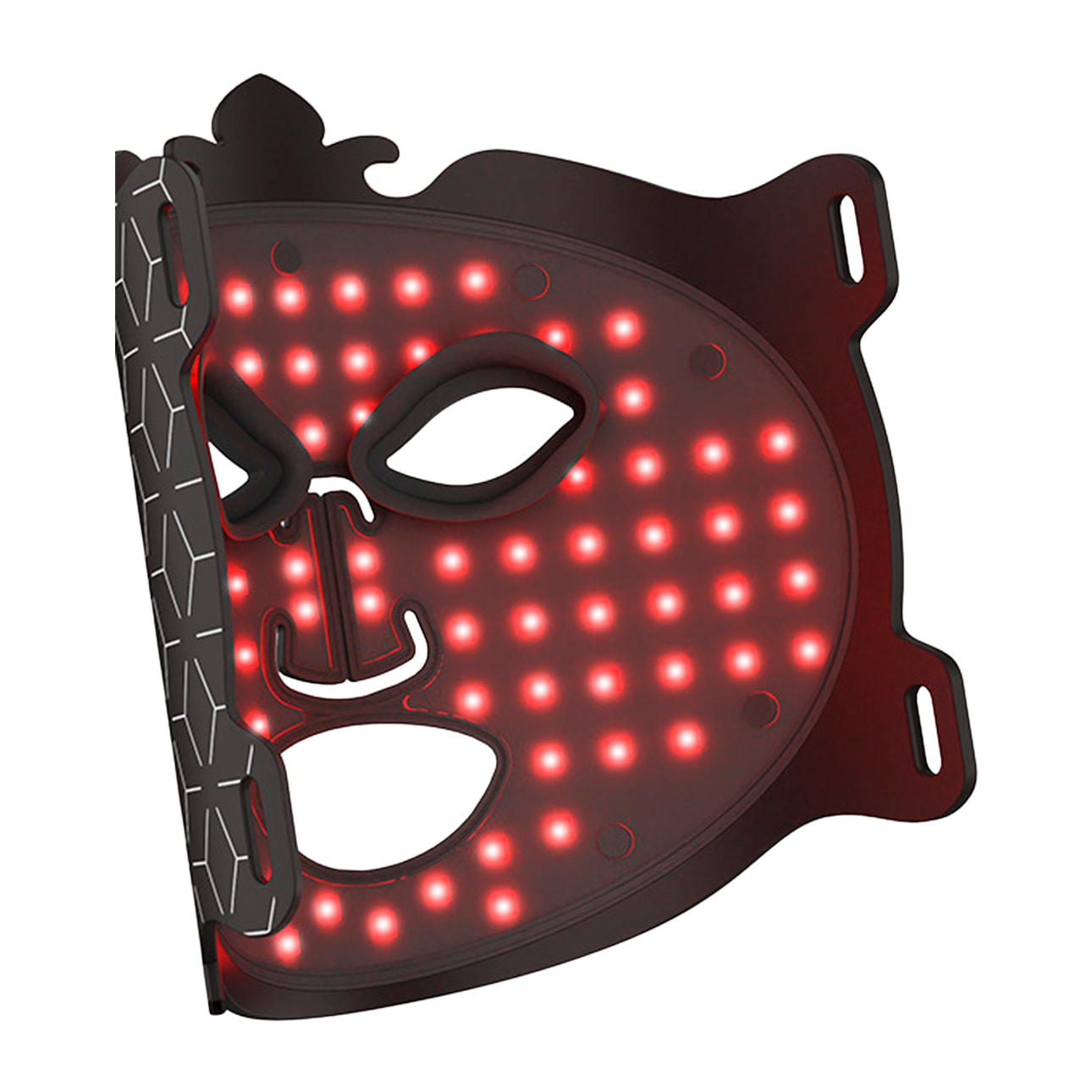 Maschera facciale in silicone per trattamento con luce LED con 7 colori, 5 livelli di intensità e telecomando.