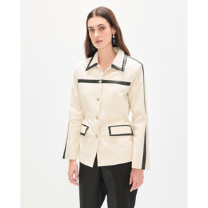 Pantaloni a gamba dritta con elastico in vita