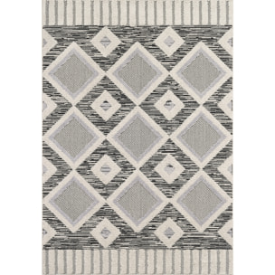 Nala - tapis moderne motif losange, anthracite