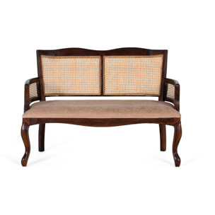 Sofá de Madera de Acacia 120 Cm Estilo Rústico Vintage