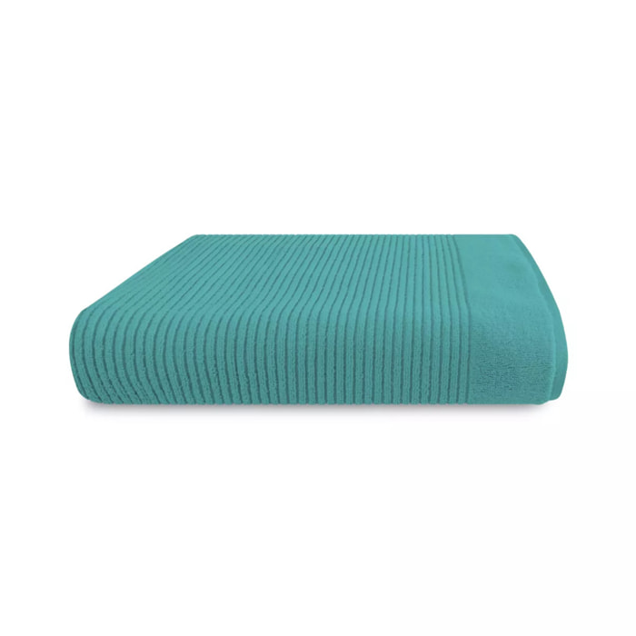 Drap de douche pur coton 560 g/m² uni vert Vitae emeraude