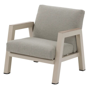 Fauteuil de salon de jardin "Axiome" argile aluminium et texaline et polyester