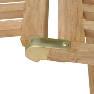 Transat pliant 153cm en teck LOMBOK