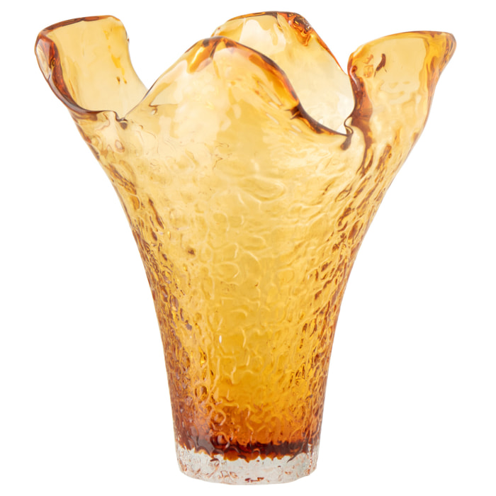 J-Line Vase Irrégulier - verre - caramel - small