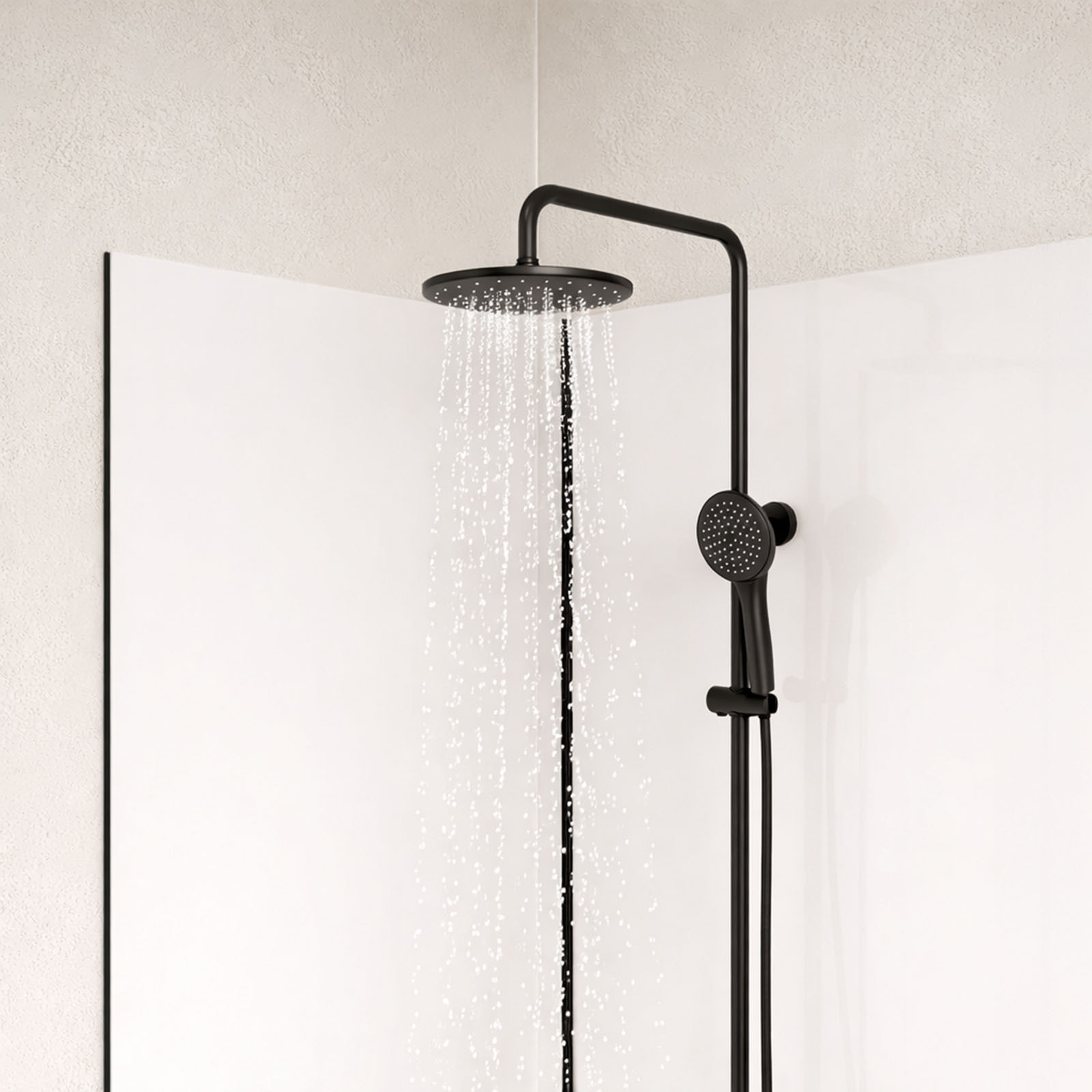 Pack de 3 Panneaux Muraux Aluminium Blanc 80x210 cm avec Profilés Noirs - WALL'IT