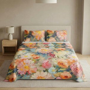 Set completo letto matrimoniale 100% cotone, 180x200 cm, con Stampa Digitale di Alta Qualità, Intrecci