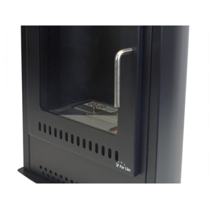 Poêle à l'éthanol en acier noir