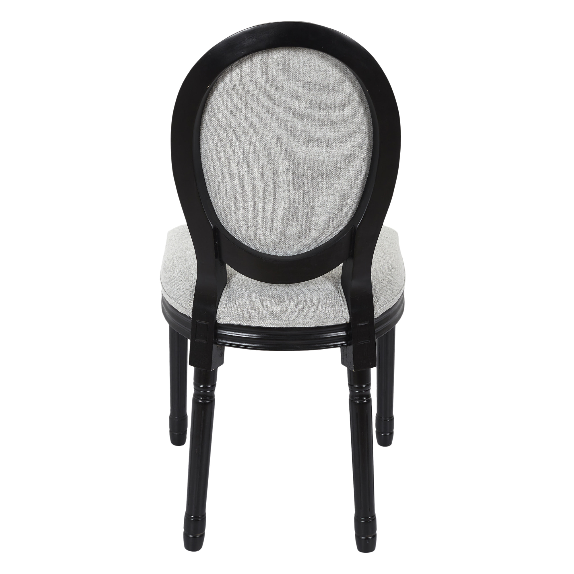 Chaise Eleonor Noir Tissu Gris - Lot De 2