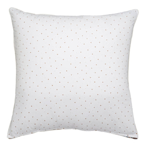 Taie d'oreiller imprimée en percale de coton, CYCLADES, Orange et bleu