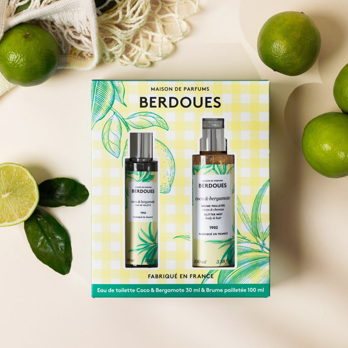 Coco & Bergamote - Coffret Eau de Toilette 30 ml + Brume pailletée 100 ml