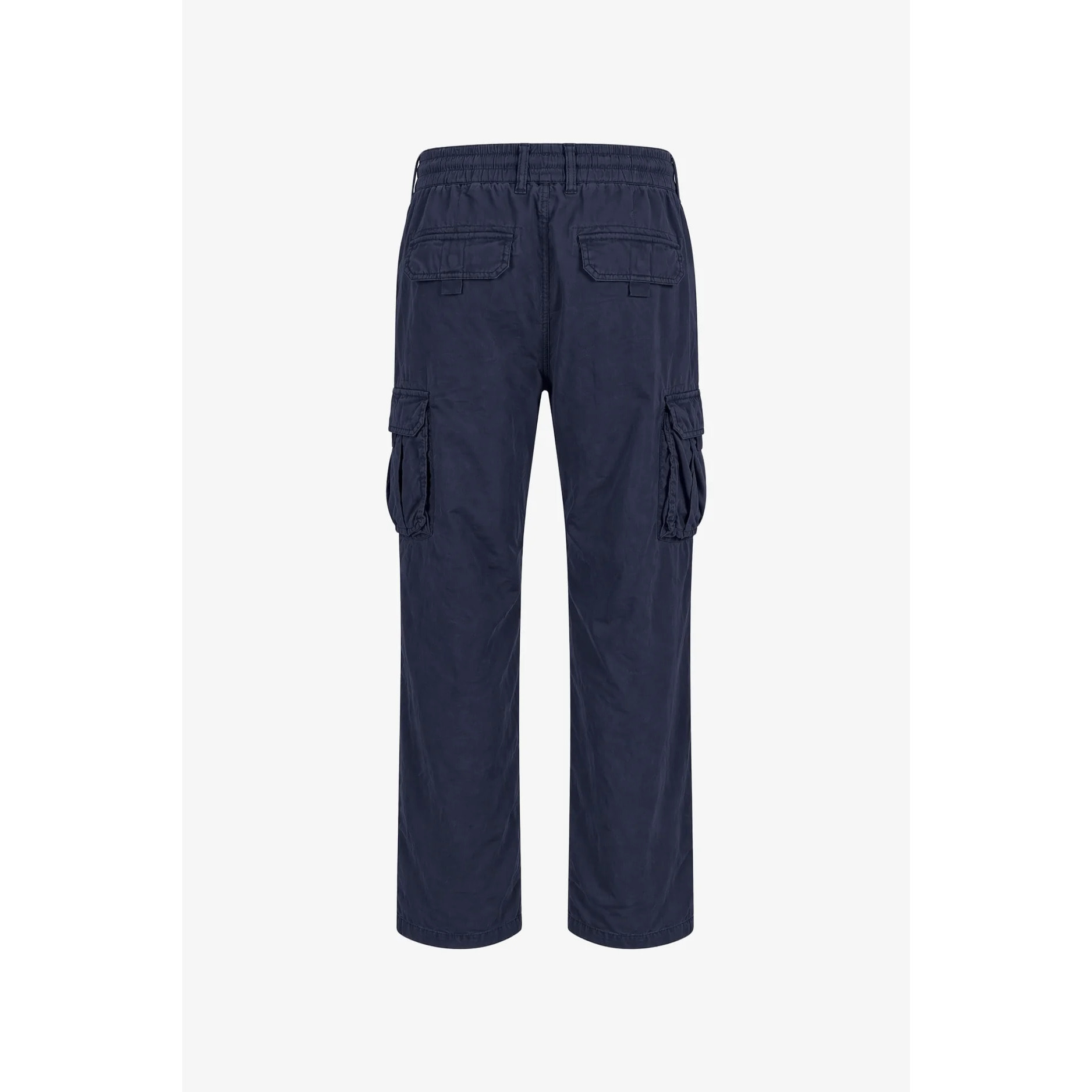 Pantaloni Esercito cargo in lino blu uomo