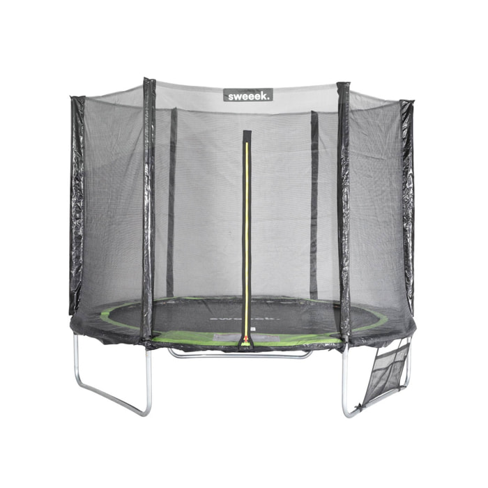 Trampoline 250 cm. vert. avec filet de protection. bâche. filet pour chaussures. kit d’ancrage