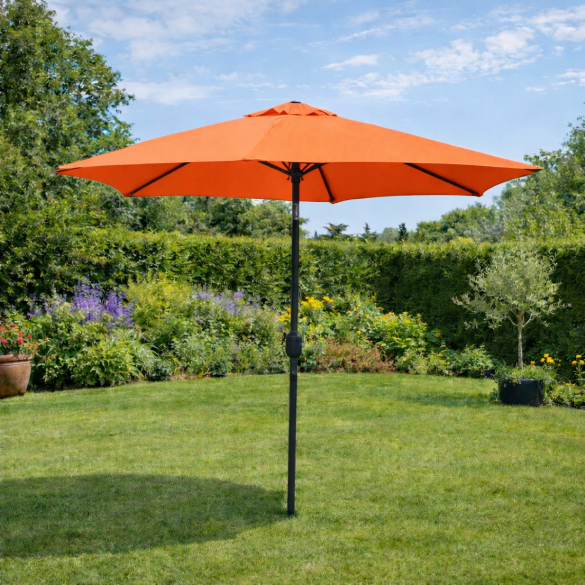 Parasol  terracotta  rond 2,5 x 2,5 m EMMA