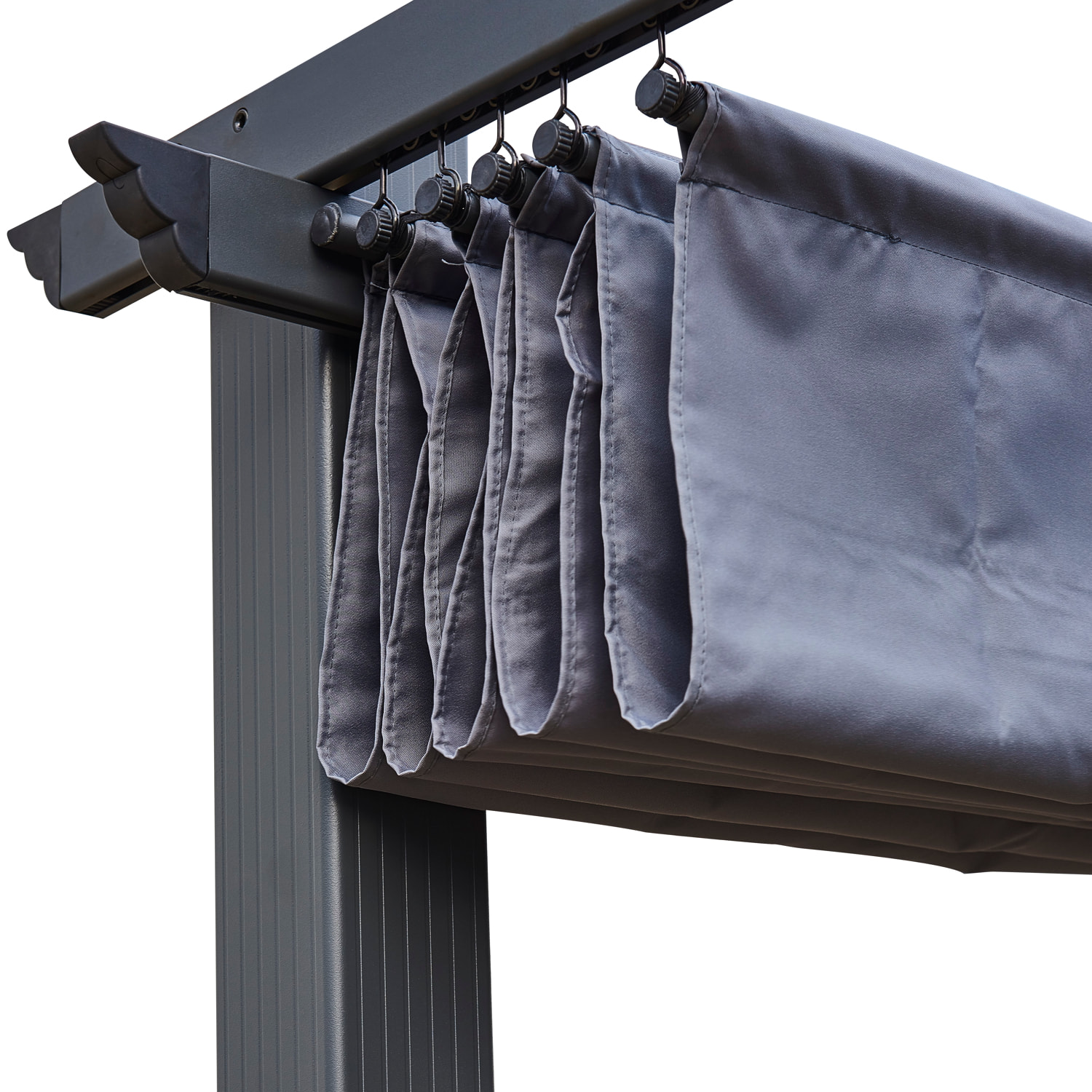 Pergola autoportante 3 × 3m CASSIS grise - structure aluminium