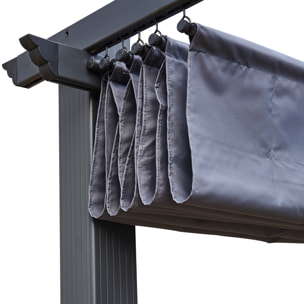 Pergola autoportante 3 × 3m CASSIS grise - structure aluminium
