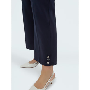 Fiorella Rubino - Pantalones cropped en tejido stretch - Azul